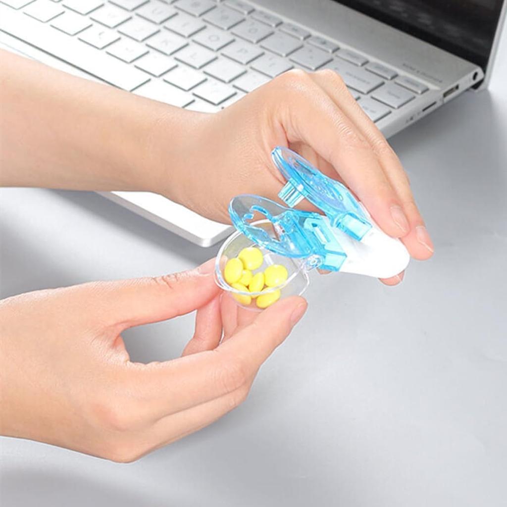 New Portable Pill Dispenser Tablet Package Opener Pill Dispenser Storage Box Anti-pollution Pill Storage Pill Ejector