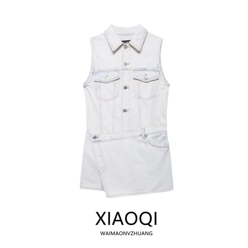 Fashion Style 2024 Summer New Arrival Women's Clothing Stylish Slim Looking All-Matching Jeans Dress Short Skirt 8197092