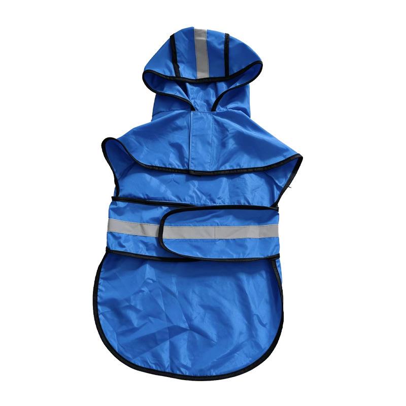 Reflective Waterproof Dog Jacket: Thickened Autumn/Winter Down Coat for Small Pets, Four-Legged Design, Cotton Material.