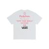 Vans Solid Color Letter Print Crew Neck T-Shirt Men Tops White VN000FPDWHT