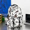 Lightning Print Backpack Large Capacity Graffiti Unisex Schoolbag Junior High School Student Backpack