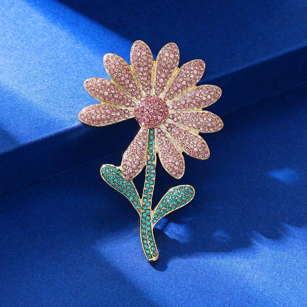 2024 Qixi Valentinstag Rosen Strass Brosche: Emaille Anstecknadel & Kleidungsschmuck-Accessoire