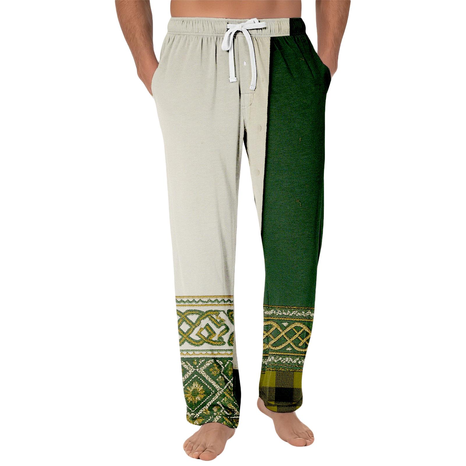 Полосатые пижамные брюки Домашняя одежда Повседневные Брюки на кулиске с эластичной талией Удобные Прямые Штаны для йоги Свободные L