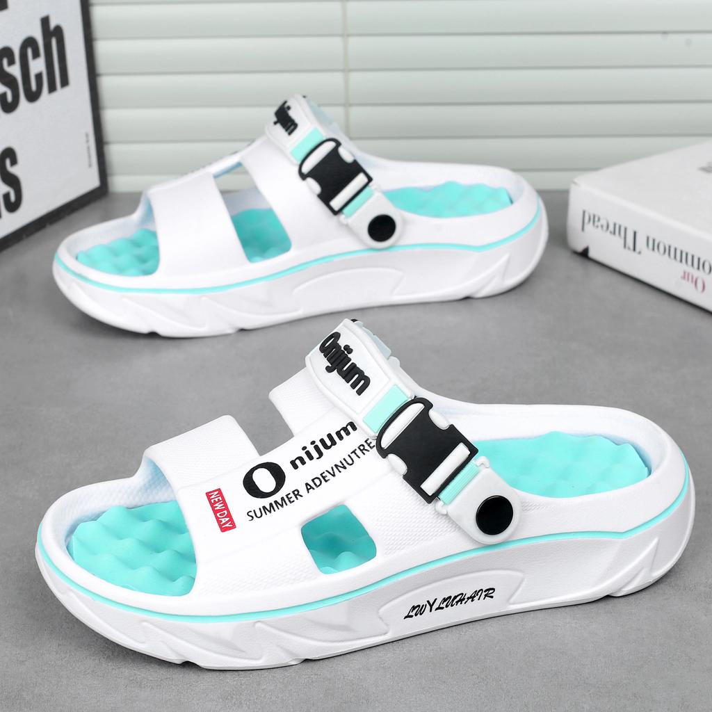 Pantoufles de massage d'été pour hommes, sandales d'intérieur et d'extérieur, sandales de plage confortables et souples, sabots, chaussures décontractées pour hommes et femmes, pantoufles de maison