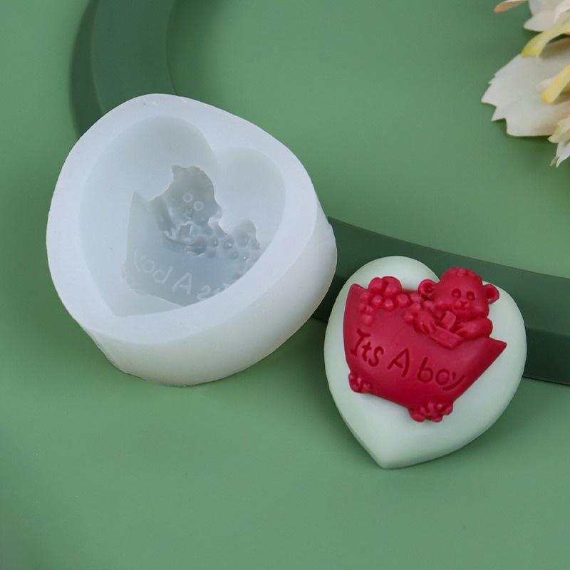 Heart Shaped Silicone Mold Handmade Chocolate Mousse Cake Baking Mold DIY Aromatherapy Candle Mold Valentine's Day Gift Decor