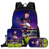 Set da 3 Pezzi Zaino L-Lamin Yamal Bambini Studenti Scuola Stella del Calcio Zaino Miglior Regalo Borsa a Spalla Astucci Zainetto