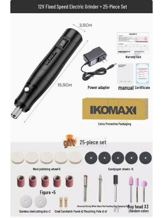 Handheld Mini Electric Grinder for Jade, Wood Carving, Polishing, Cutting, and Engraving