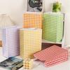 Kraft Paper Gift Packaging Bags Colorful Plaid Candy Bags Checkered Gift Bags  for Christmas