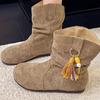 Fashion 2025 New Women's Simple Stylish and Comfortable High Quality Simple Boots New Flat Bottom Versatile Short Boots