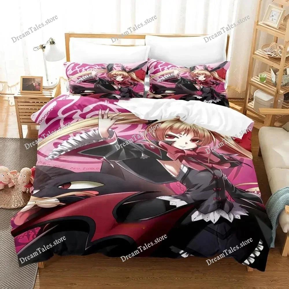 Anime Lord of Vermillion Ložní souprava Chlapci Dívky Velikost Twin Queen Povlak na přikrývku Povlak na polštář Postel Děti Dospělí Domácí textil