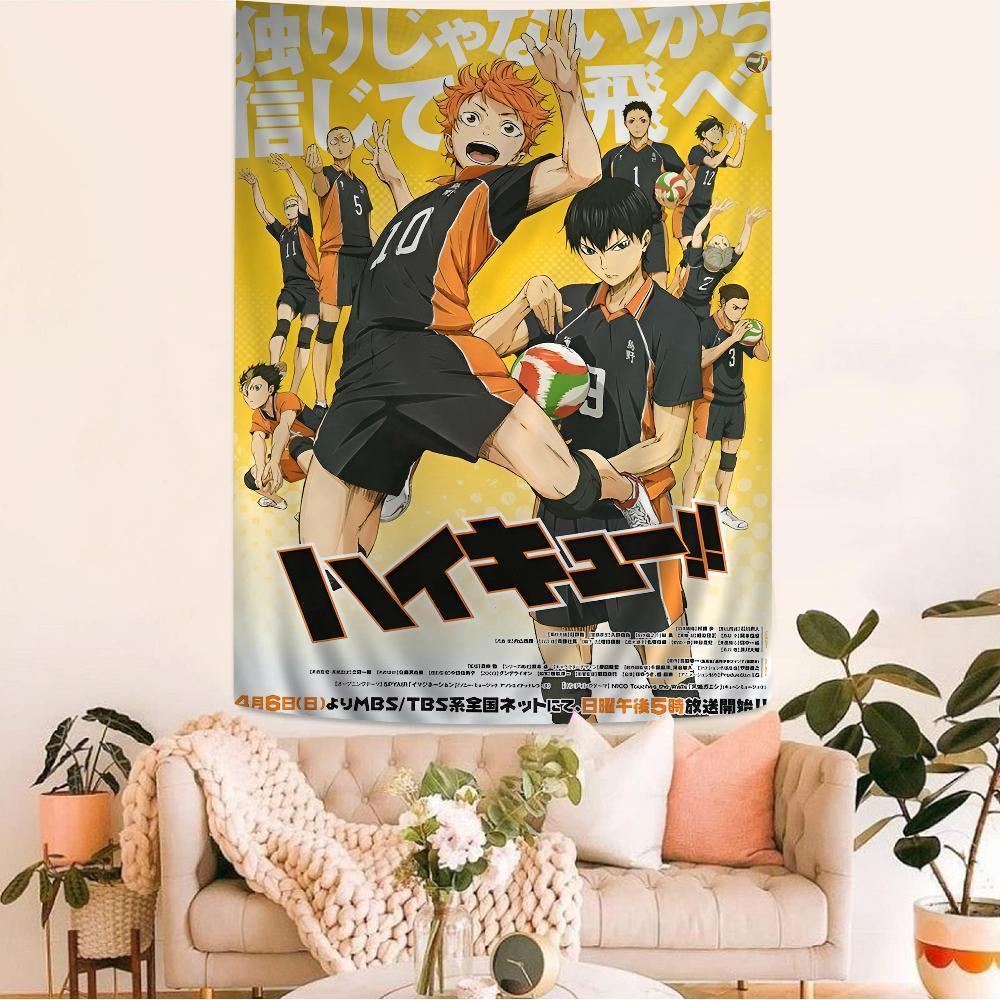 Haikyuu The Movie The Dumpster Battle Wall Tapestry  Sports Anime Aesthetic Energetic Room Decor for Shonen  Sports Fans