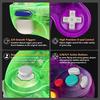 FIOTOK GameCube Controller Classic Wired Controller for Wii Nintendo Gamecube (Clear Purple & Clear Green - 2 Pack)