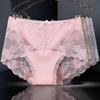 Mid-High Waist Lace Cotton Women's Panties - Sexy, Breathable, Antibacterial, plus Size, Pure Desire