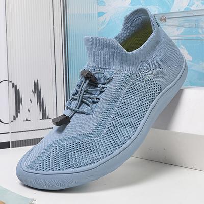 Nouvelles chaussures unisexes plus larges en maille respirante pour hommes, chaussures pieds nus à bout large, chaussures plates de marque, semelles souples à zéro chute, baskets à bout large, grande taille