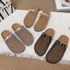 Hollow mesh bag head half slippers women's summer wear 2025 new retro Birkenstock thick bottom women's one-pedal sandals
