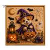 Easy Craft Kits for Beginners Halloween Faux Pearl Painting Kit, Puppy Art DIY Witch Decorative Supplies Hat Bead Kit Adults And Teens, Handmade Gift