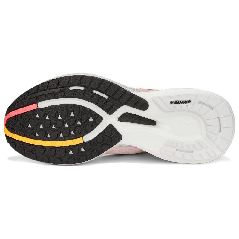 Puma Deviate Nitro 2 Mens Low Top Marathon Running Shoes White Black Yellow 376807-04