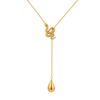 New Product Accessories Women's Fashion Versatile Creative Serpentine Water Drop Y-shaped Necklace Gold Clavicle Chain