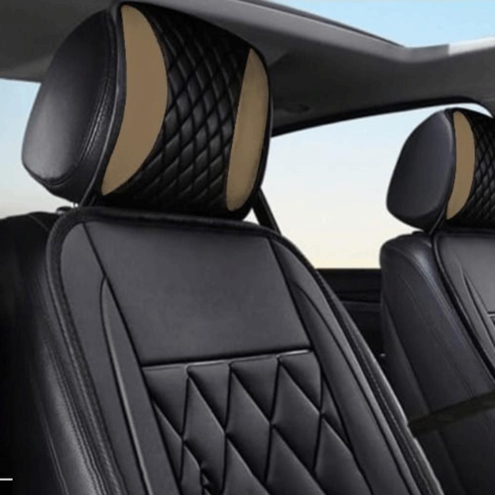 Design Car Headrest Covers PU Leather Auto Neck Support Head Rest Cushion Cover Car Interior Decor