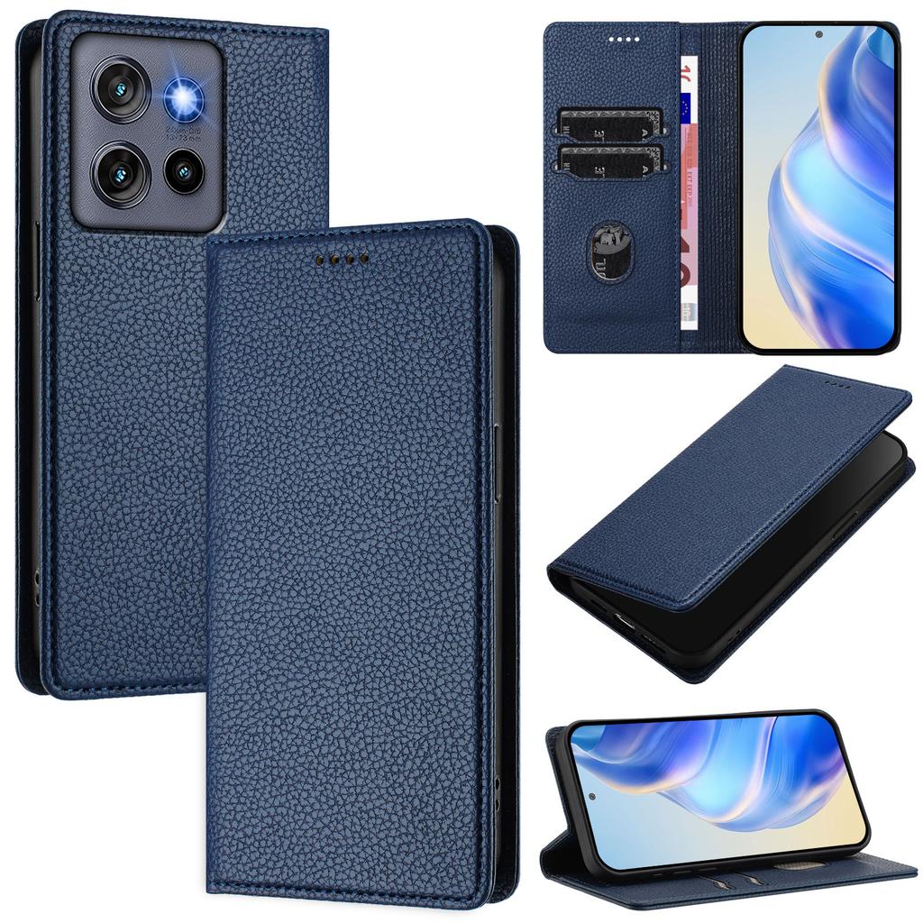 For Motorola Edge 50 Neo 5G Wallet Case RFID Blocking Litchi Texture Leather Mobile Cover