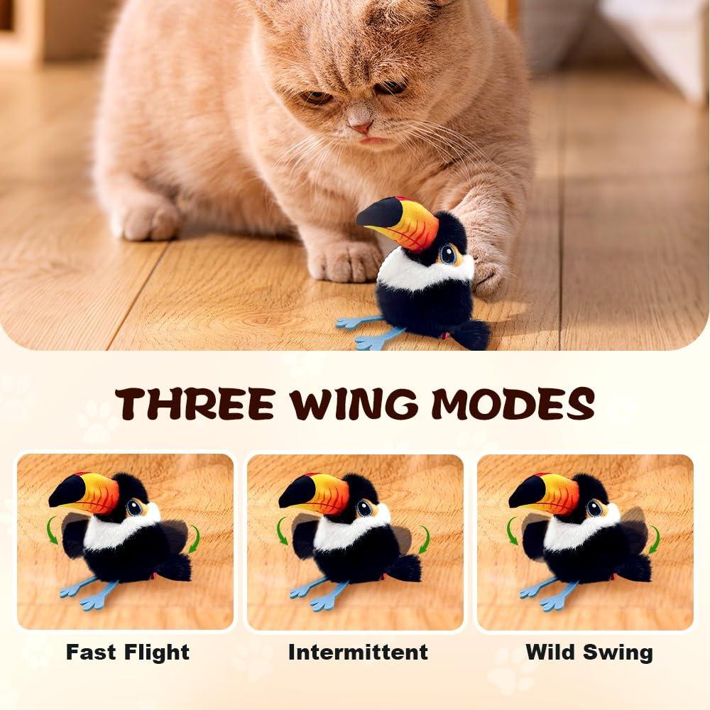Induction Activation Interactive Chirping Bird Cat Toy  Cat Self-entertainment