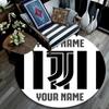 Custom Name Juventus2 Round Area Rug,Carpet Rug for Living Room Bedroom Sofa Playroom Decor,Non-slip Floor Mat