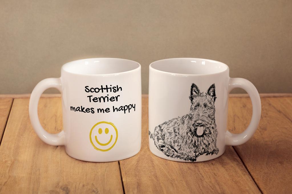 Scottish Terrier, Aberdeen Terrier, Scottie, Aberdeenie - Cup with a Dog, Cheerful Cup for a Dog Lover, Personalized Gift from the Art-Dog Brand