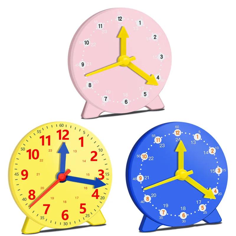 Children Montessori Clock Educational Toys Hour Minute Second Cognition Colorful Clocks Toys Kids Early Preschool Teaching Aids