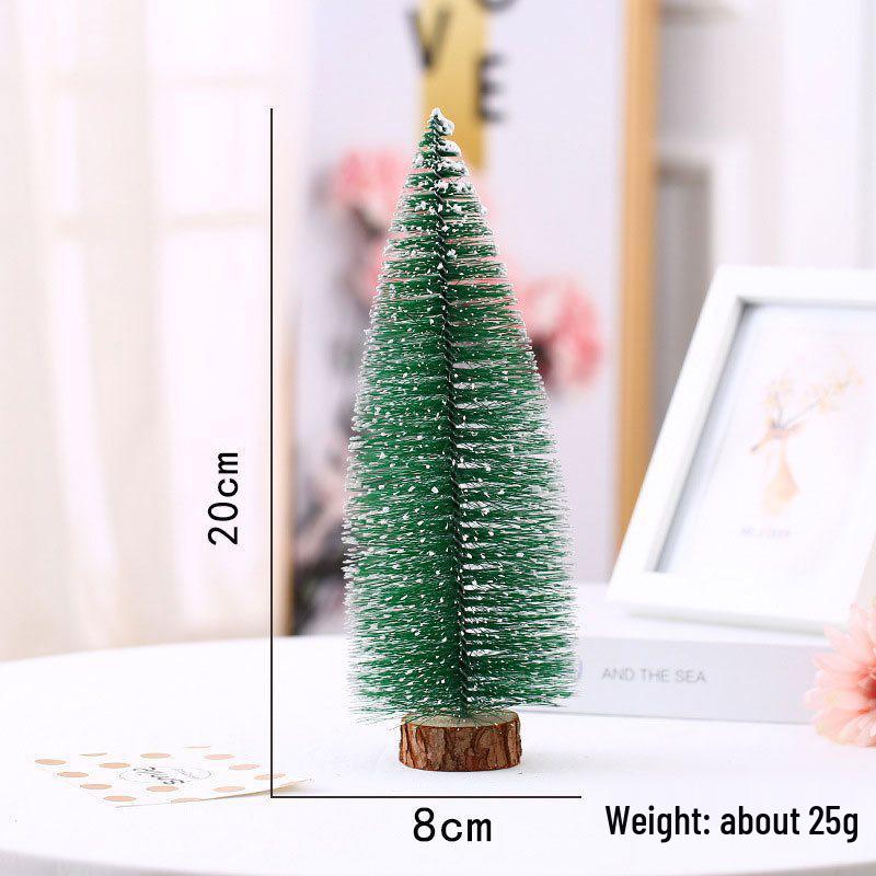 Mini Pine Needle Christmas Tree Decor for Tabletop or Window Display