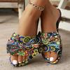 Fashion Retro Woman Shoes 2026 Summer New Round Toe Flat Shoes Simple Women's Bow Slippers Anti Slip Women Beach Shoe Zapatos