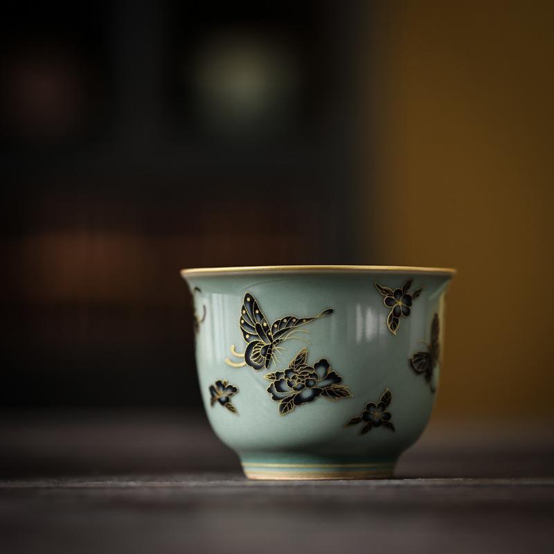 Tea cups for stove tea brewing, celadon master cups, high-end tasting cups, tea sets, large tea cups, single cups, personal tea cups