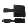 Hair Sweep Brush Soft Nylon Bristles Ergonomic Handle Hairdressing Brush for Beard Neck Face