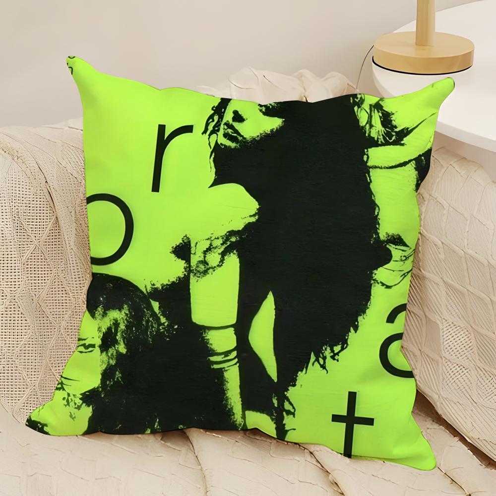 Singer CCharli XCX BRAT Pillow Case Natural Linen DoubleSided Printing Sofa Home Decor Cushion Cover