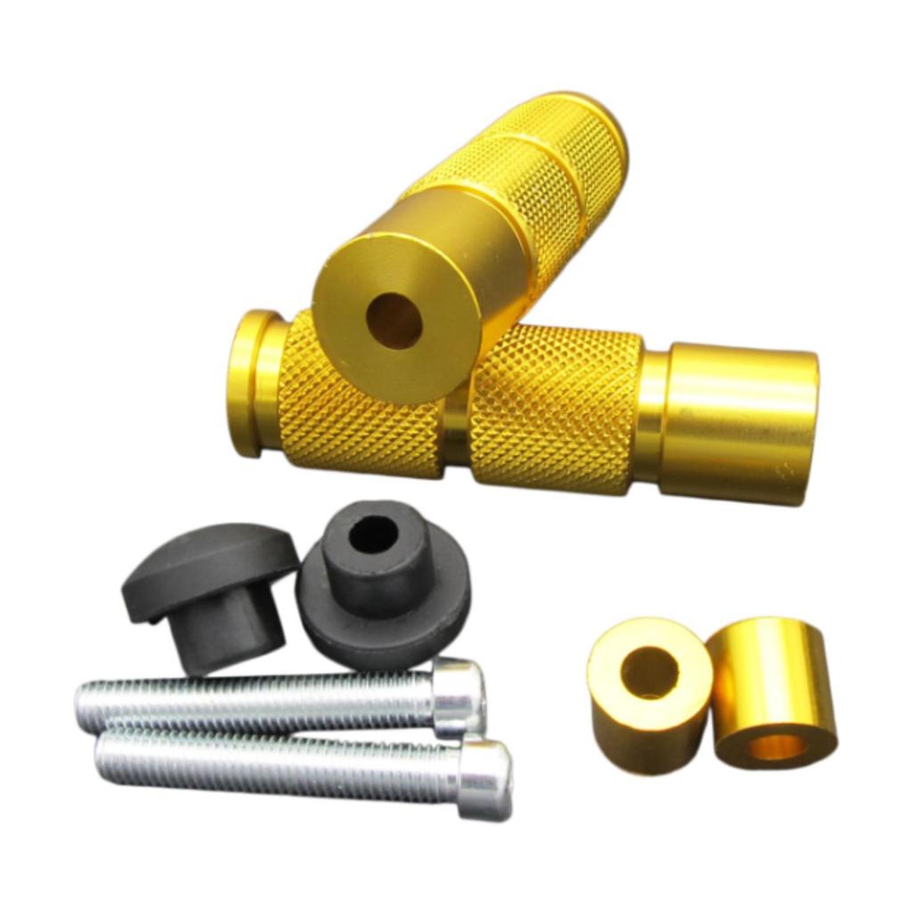 Generic Motorcycle Passenger Foot Pegs Replacement Sturdy Footpegs Universal