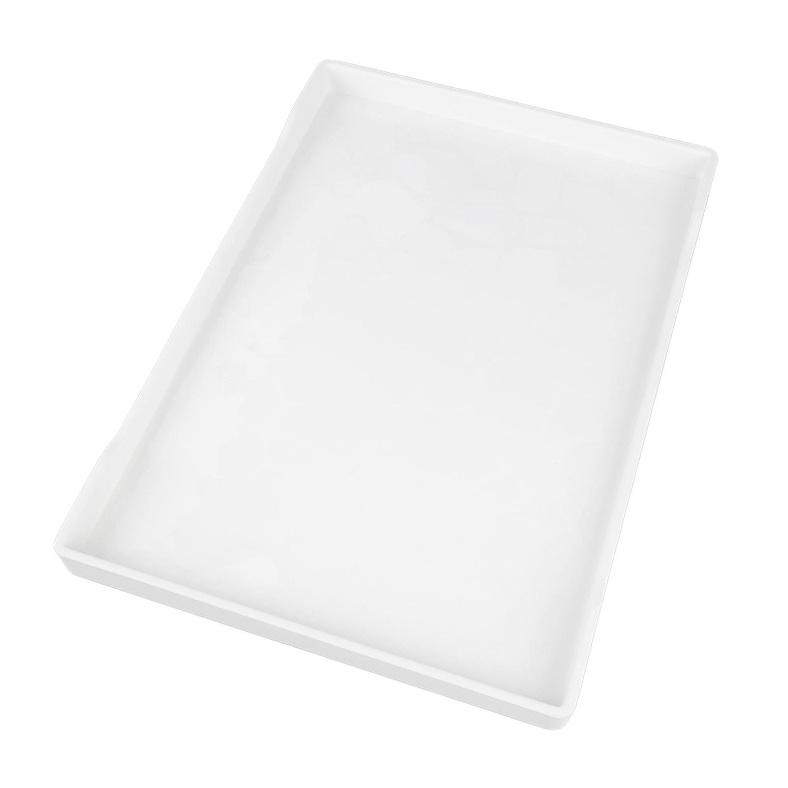 

Rectangle Serving Tray Plastic 15.0 .4in Reusable Serving Platter for Snack Fruit Dessert Party Food Display Tea Set