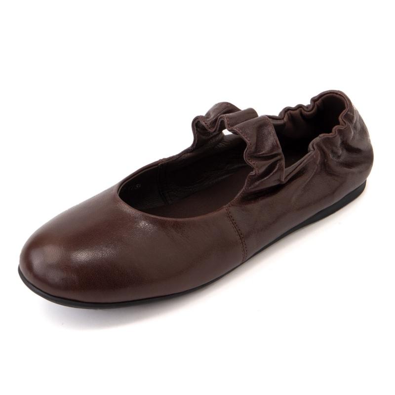 Fashion Designer Retro Shallow Women Flats 2025 New Fashion Leather Fabric Soft Soled Flat Shoes Casual Comfortable Slip On Women Shoes