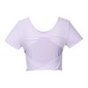 Nike Ein klassisches Damen Dri-FIT Kurzarm Cropped Twist Top 'Lilac Bloom' FN2852-512