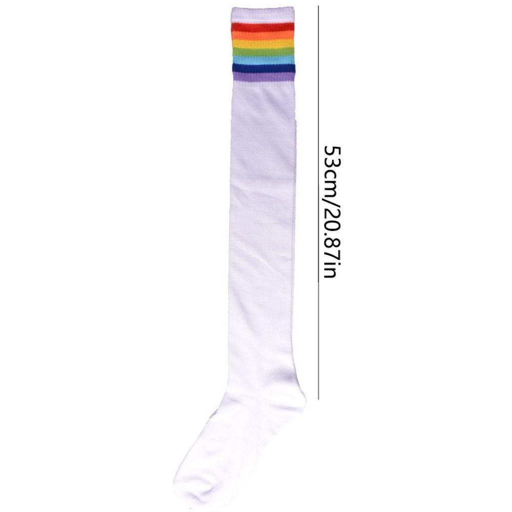 Bas Cuisse de Fête Respirants Rayés Nouveaux Chaussettes Longues Tricotées