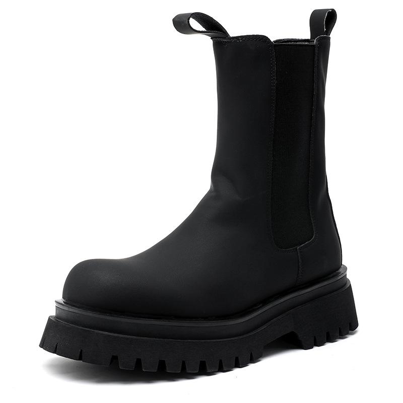 

Ботинки Челси Мужские британские высокие ботинки-сигареты Мужские высокие ботинки Locomotive Martin 9883-Y 38 чёрный