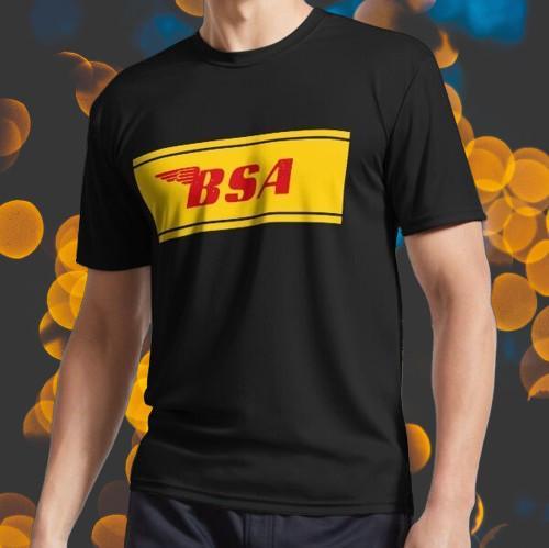 New Shirt BSA motorcycle logo red T-Shirt Funny American Usa Unisex Size S-5XL XL