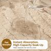 Bathroom Mat with Non-Slip PVC Backing, Absorbent Jacquard Plush Bath Rug, Machine Washable, 4 Size Options