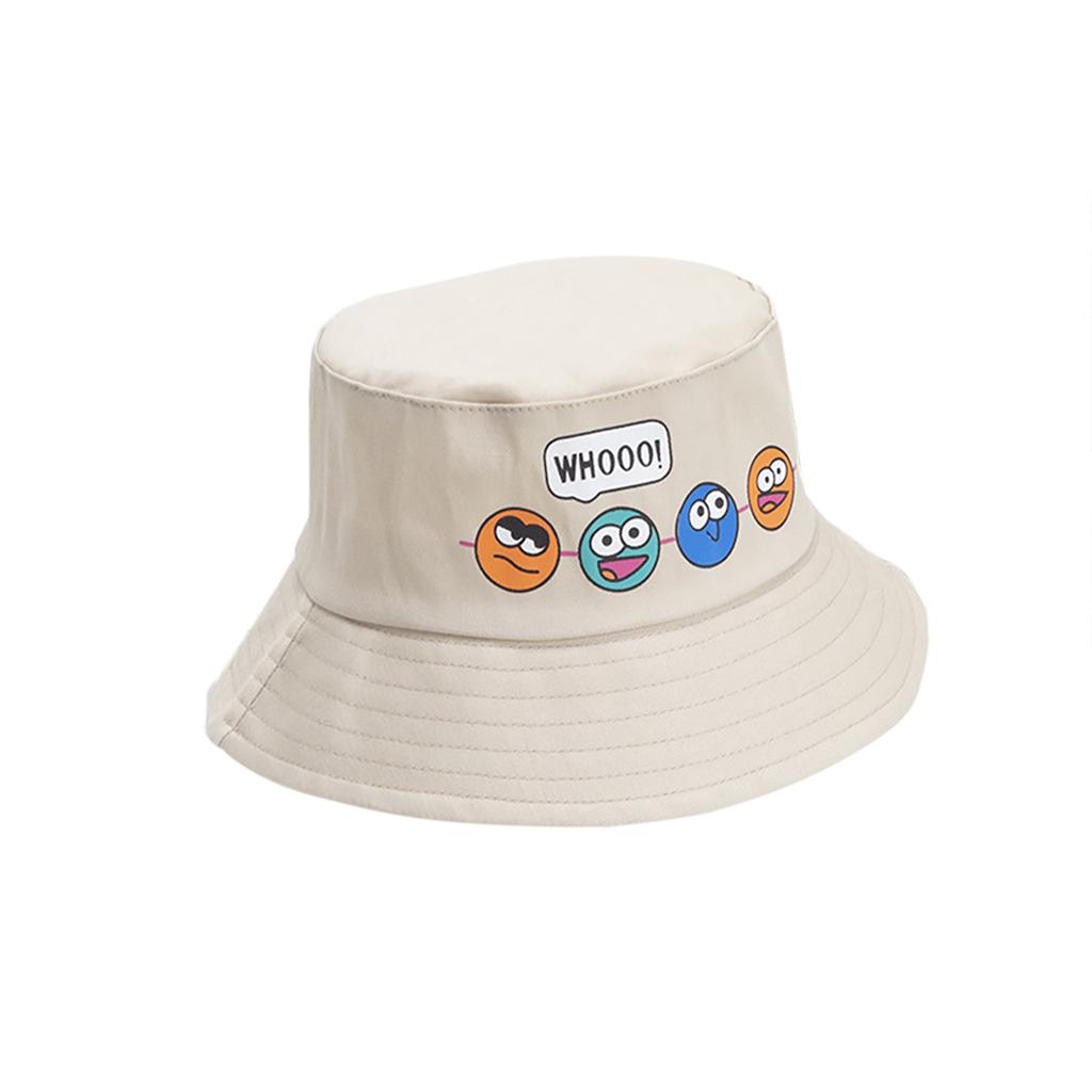 Sun Hat Cartoon Printing Sun Protection Toddler Bucket Hat Summer Fishing Cap For 2-5 Years Old Boys Girls