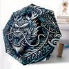 1pc Dragon Design Automatic Open, Sturdy Iron Frame, Compact Folding Design, All-Season Portable Umbrella for Women & Men Yy250801060