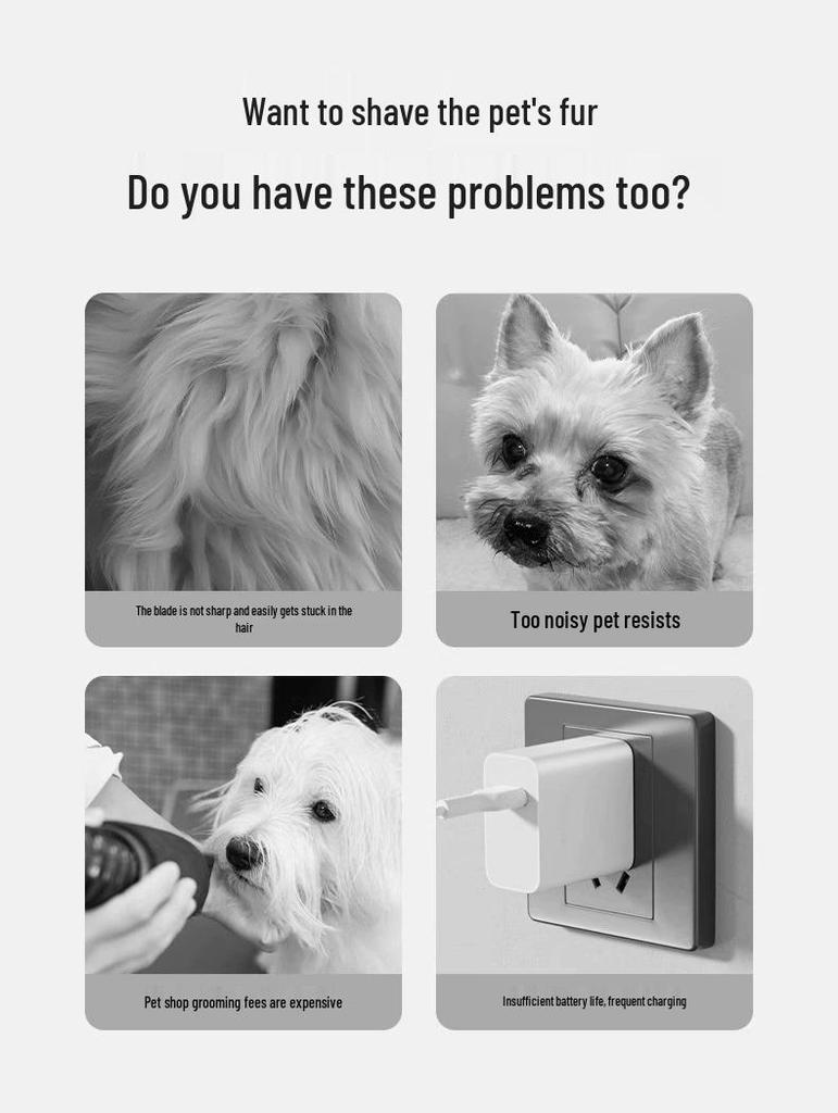 Pet Grooming Electric Hair Clipper for Dogs and Cats