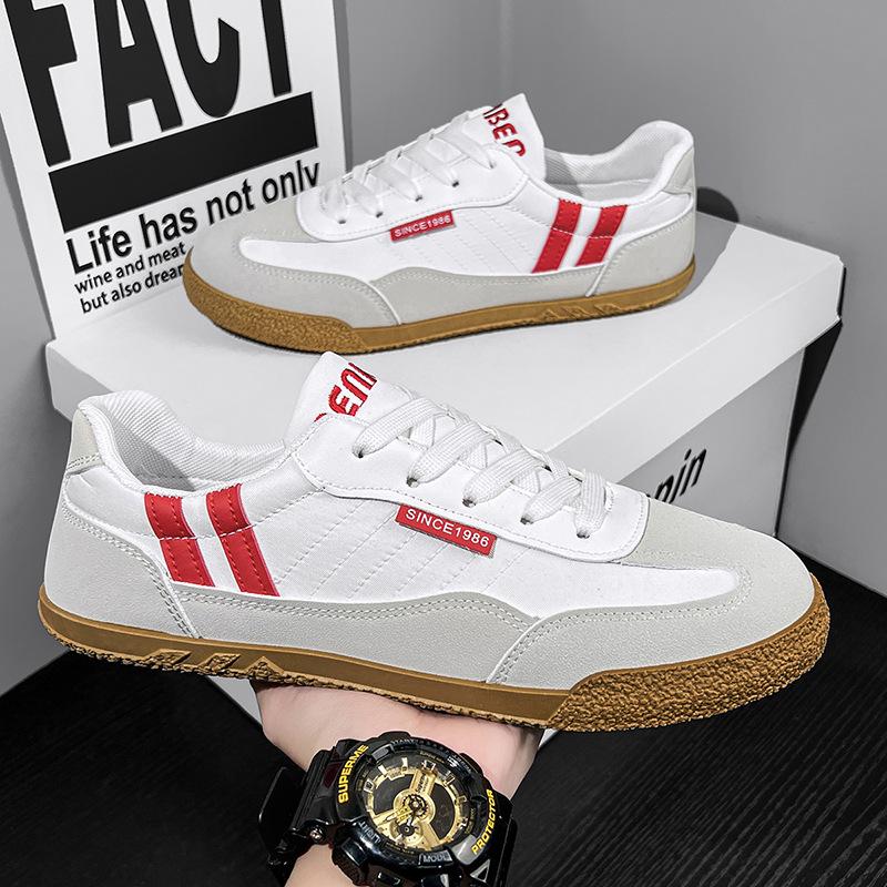 Men's 2025 canvas summer breathable versatile low-top board shoes youth sports lightweight soft-soled casual shoes
