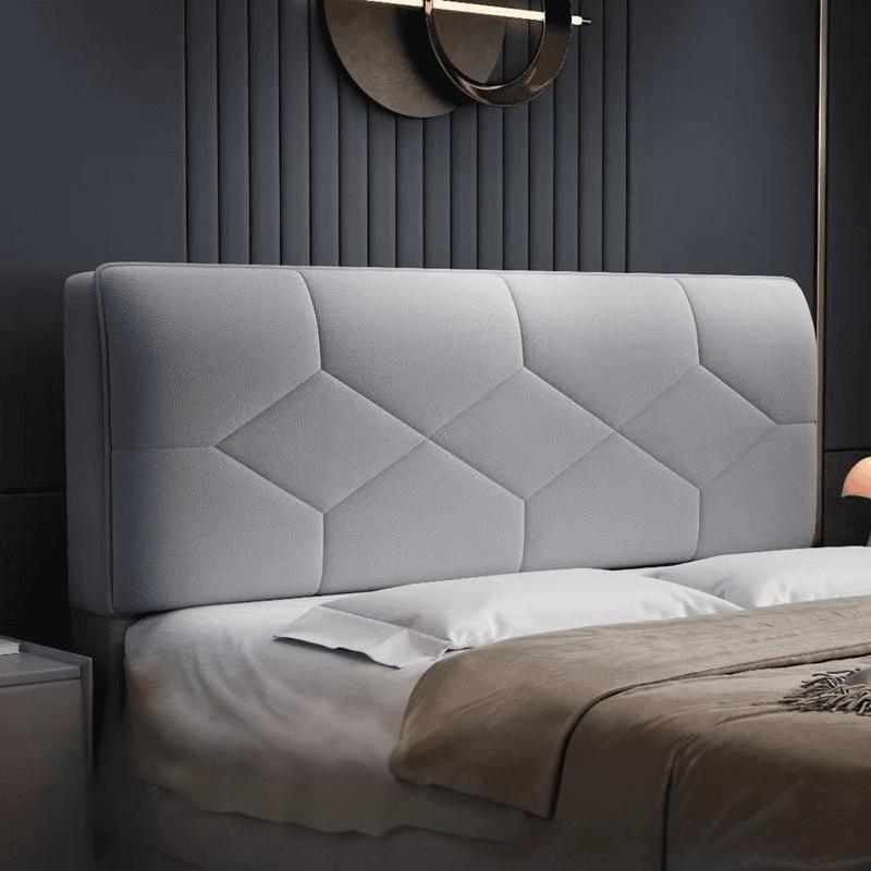 

Soft Diamond Shaped Headboard Cover Light Luxury Style All Inclusive Comfortable No Wash Dust-proof and Head Protection Cover W120xH70cm світло-сірий колір