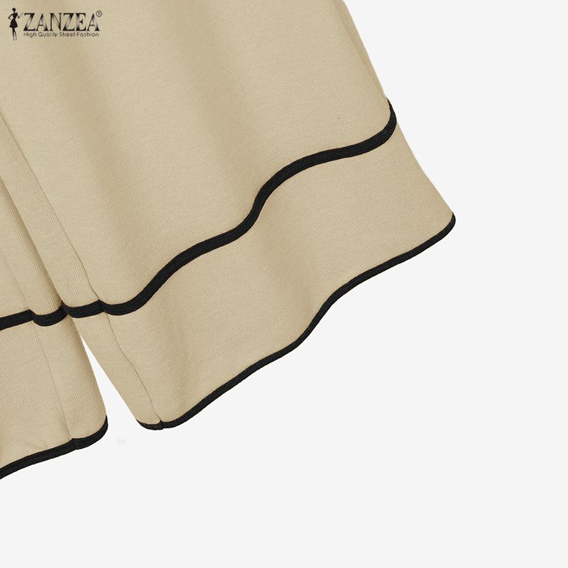 ZANZEA Women Long Sleeve Blouse and Pants Casual Autumn Two Piece Suit Sets