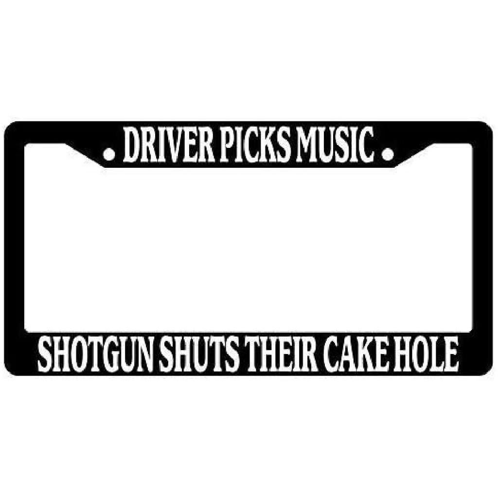 License Plate Frame Mark Reynolds Car License Plate Cover,Driver Picks Music Shotgun Shuts Their Cake Hole Black License Plate Frame Supernatural,