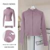 Women's Autumn Stand Collar Pilates Yoga Jacket: Plus Velvet, Quick Dry, Long Sleeve, Zipper Fitness Top for Running and Active Wear