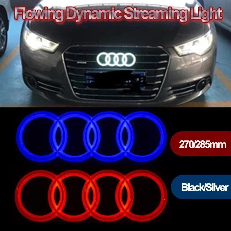 Pro horké 273/285mm LED Přední mřížka vozu Dynamický proužek Znak Zadní znak na kufru Samolepka A6 A3 A4 A6L A5 A7 Q3 Q5 Q7 Q8